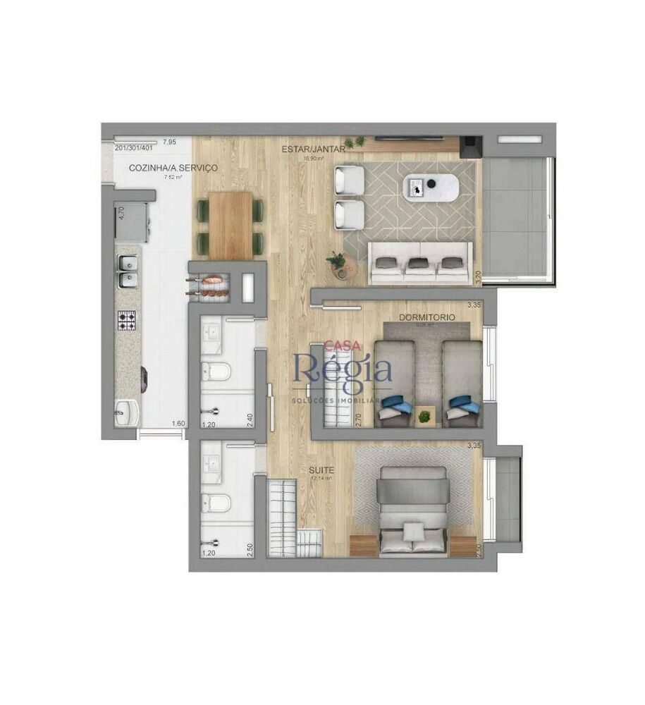 Apartamento, 2 quartos, 71 m² - Foto 4