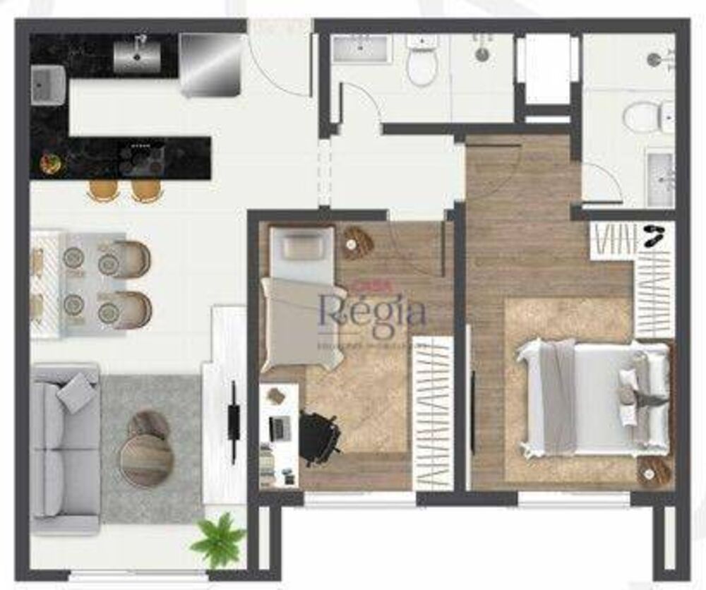Apartamento, 2 quartos, 59 m² - Foto 1