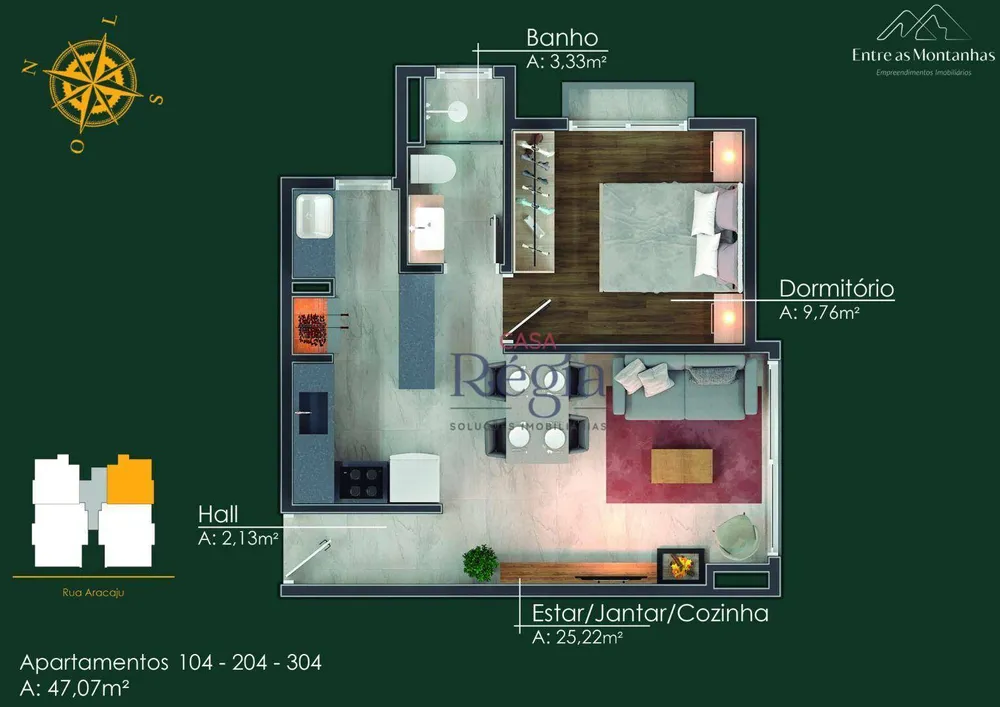 Apartamento, 1 quarto, 47 m² - Foto 10