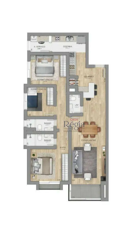 Apartamento, 3 quartos, 100 m² - Foto 4