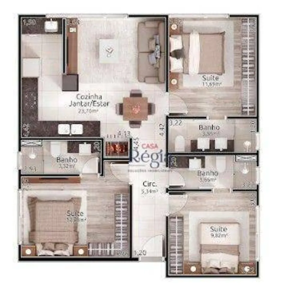 Apartamento, 3 quartos, 81 m² - Foto 5