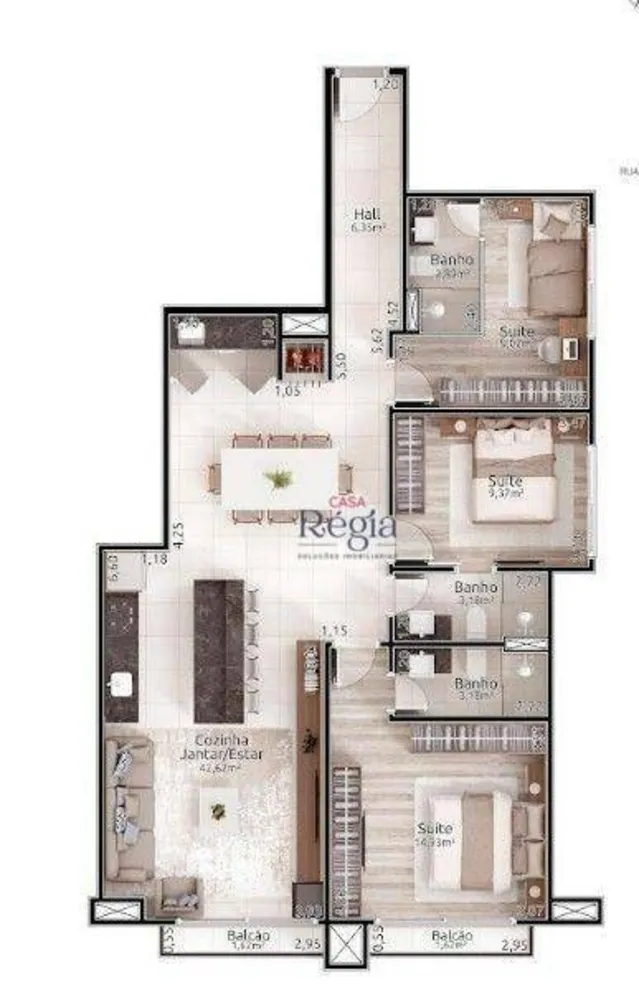 Apartamento, 3 quartos, 81 m² - Foto 2
