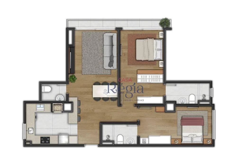 Apartamento, 2 quartos, 81 m² - Foto 2