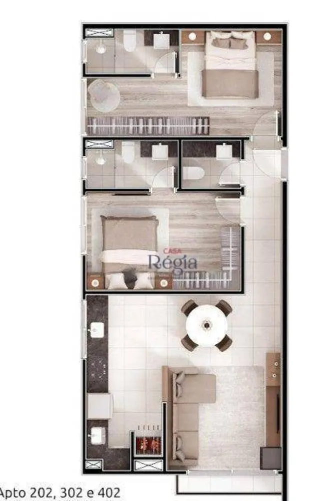 Apartamento, 2 quartos, 62 m² - Foto 6