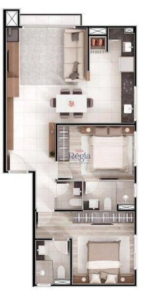 Apartamento, 2 quartos, 62 m² - Foto 4