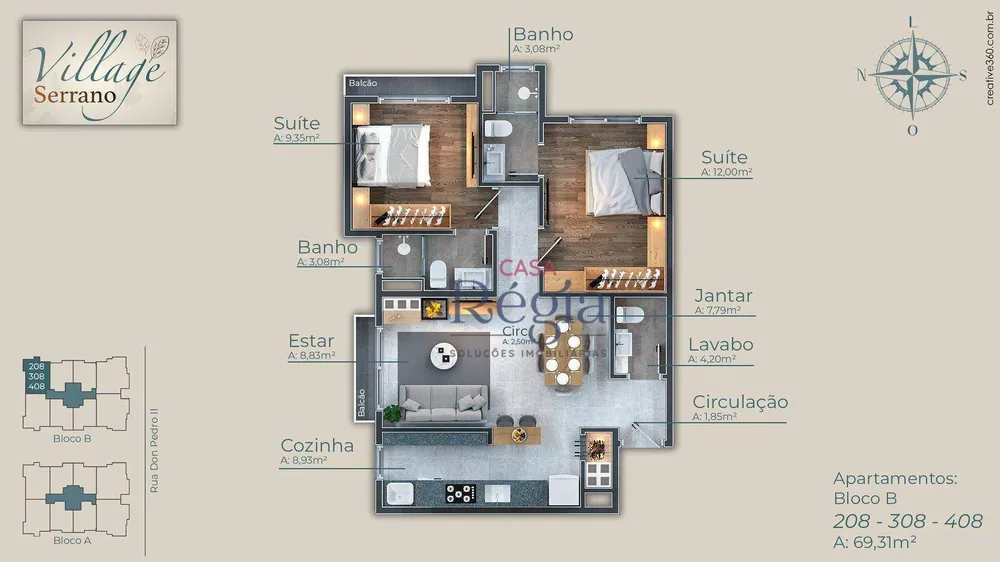 Apartamento, 2 quartos, 69 m² - Foto 6