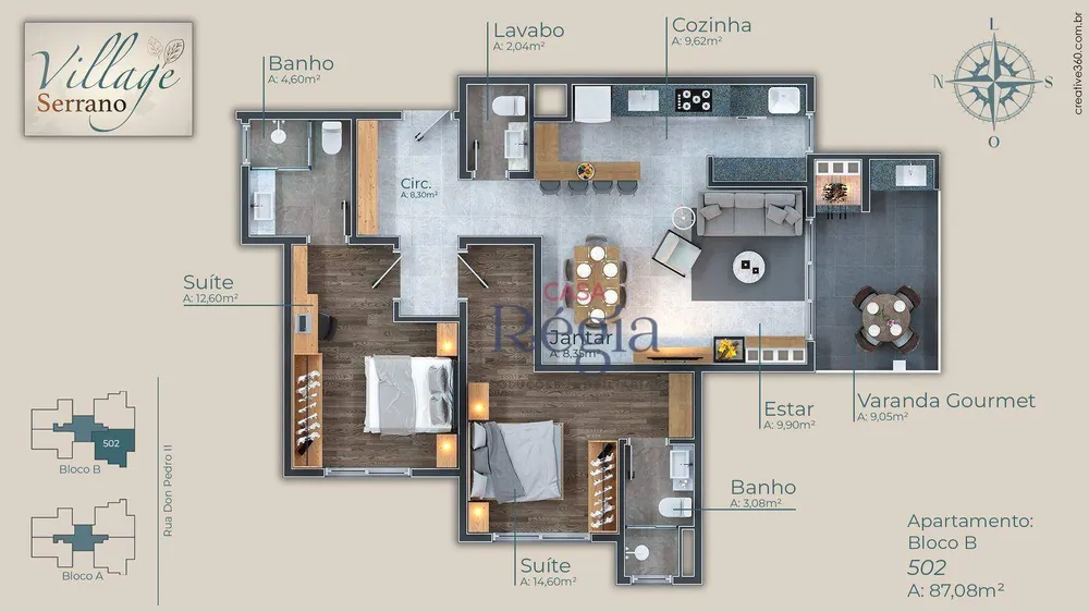 Apartamento, 2 quartos, 69 m² - Foto 10