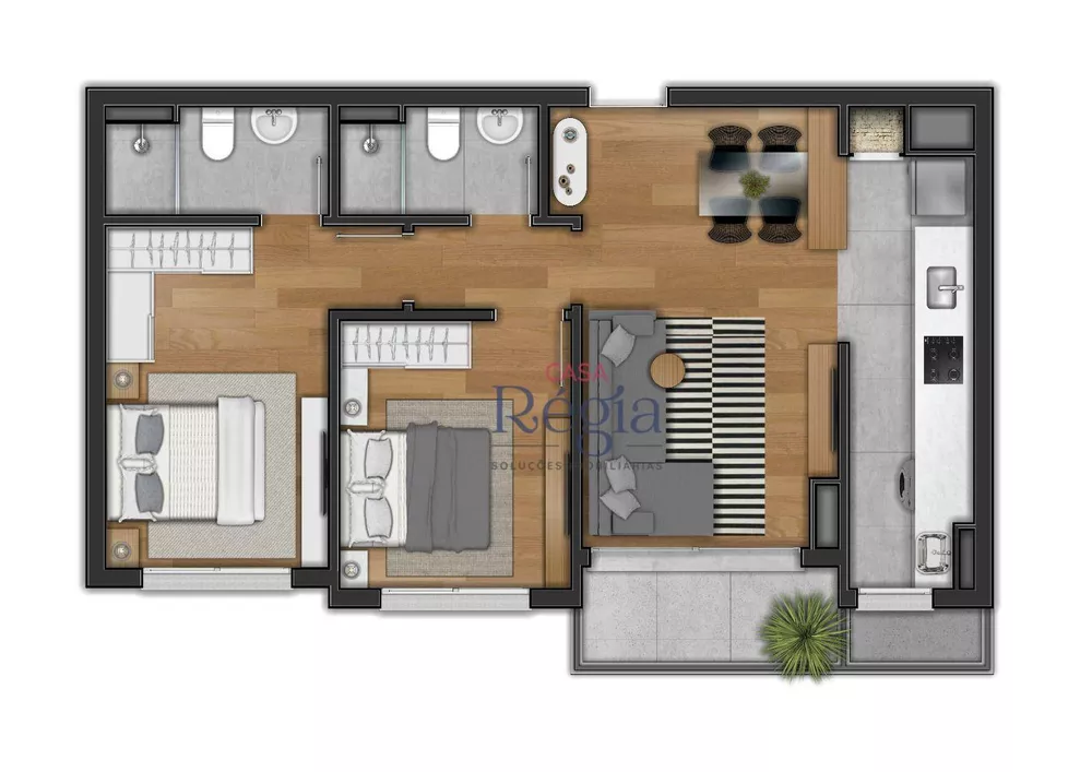 Apartamento à venda com 2 quartos, 72m² - Foto 5