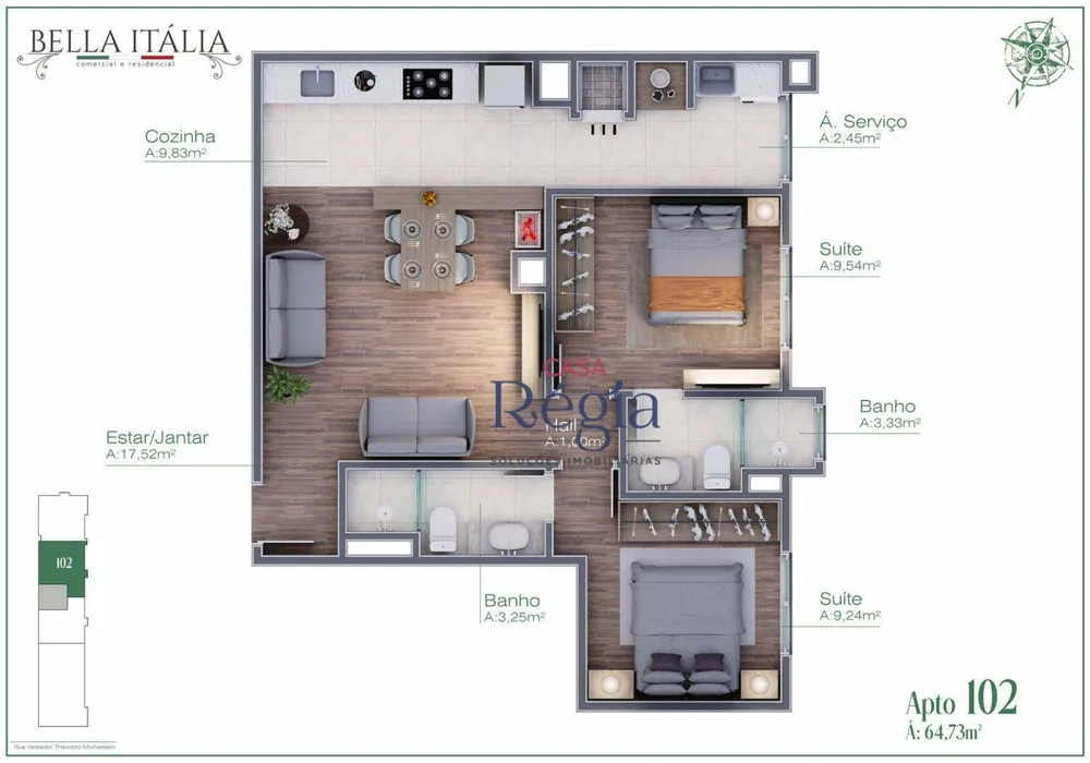 Apartamento, 2 quartos, 55 m² - Foto 5