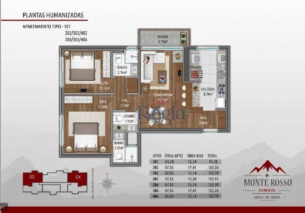 Apartamento à venda com 2 quartos, 102m² - Foto 5