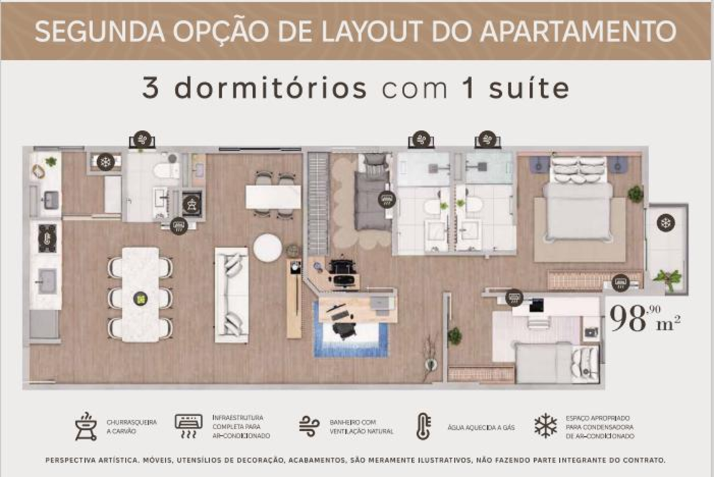 Apartamento à venda com 3 quartos, 98m² - Foto 29