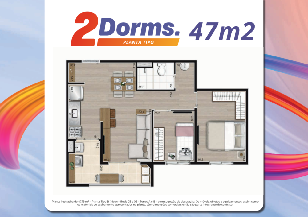 Apartamento, 2 quartos, 47 m² - Foto 22