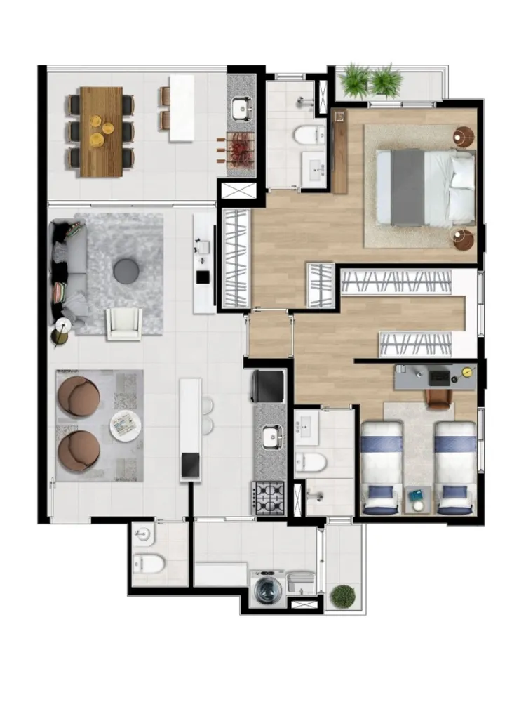 Apartamento, 3 quartos, 98 m² - Foto 1