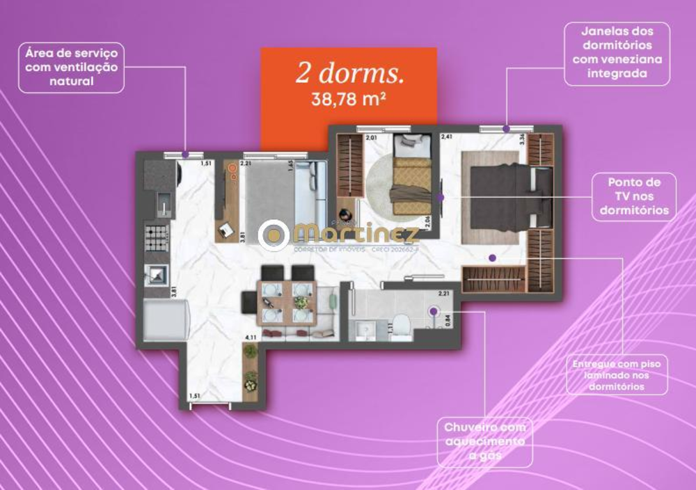 Apartamento à venda com 2 quartos, 40m² - Foto 16