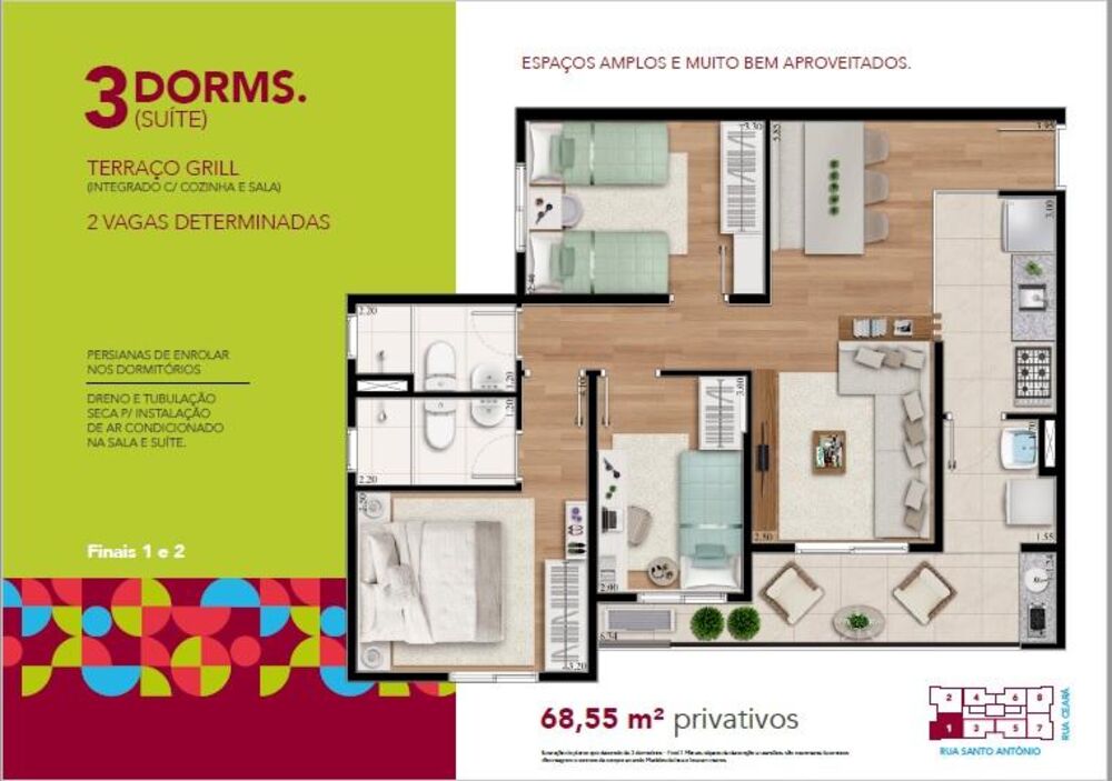 Apartamento, 3 quartos, 68 m² - Foto 10