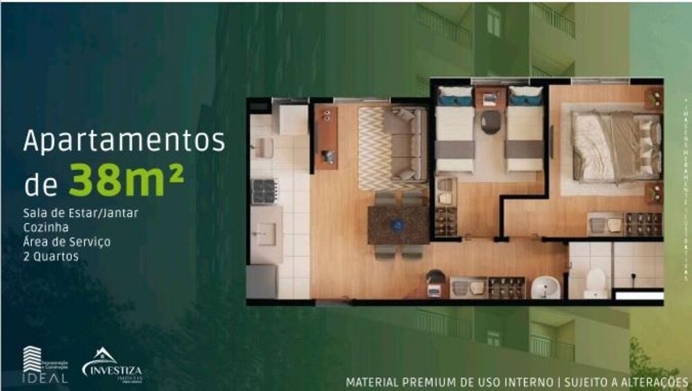 Apartamento, 2 quartos, 42 m² - Foto 1
