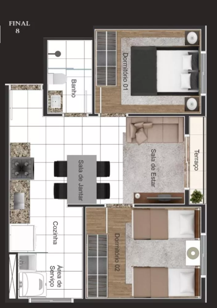 Apartamento, 2 quartos - Foto 12