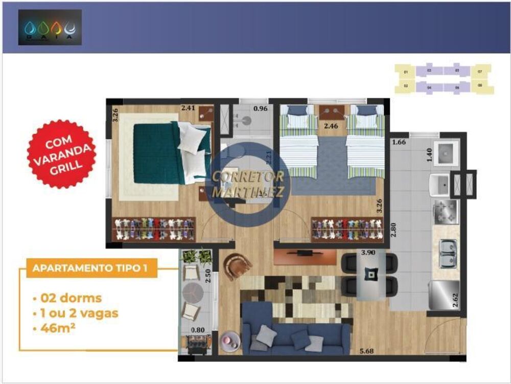 Apartamento à venda, 46m² - Foto 4