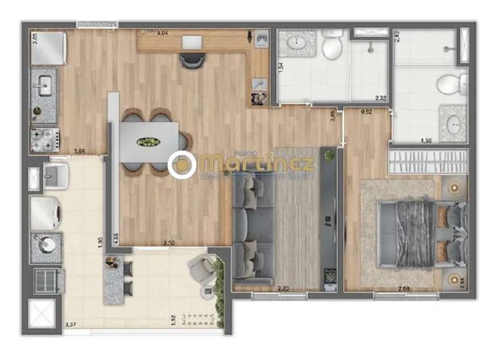 Apartamento, 2 quartos, 56 m² - Foto 1