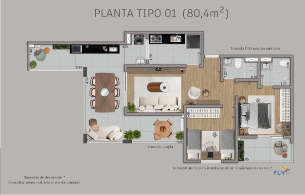 Apartamento, 2 quartos, 71 m² - Foto 9