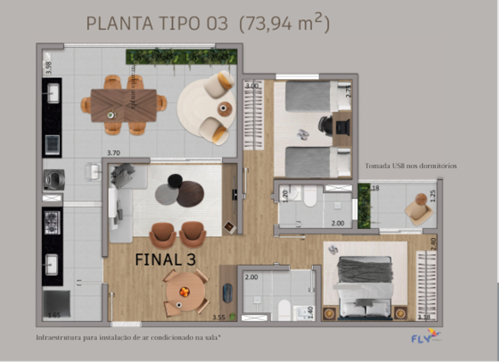 Apartamento, 2 quartos, 71 m² - Foto 11