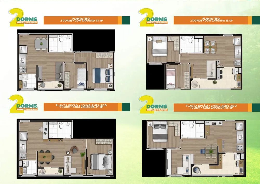Apartamento, 2 quartos, 44 m² - Foto 3