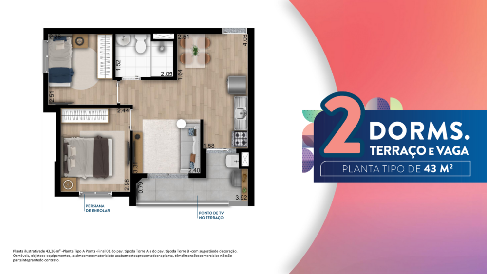 Apartamento à venda com 2 quartos, 42m² - Foto 18