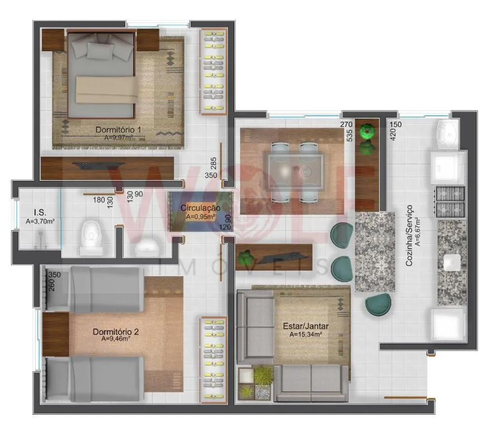 Apartamento, 2 quartos - Foto 14