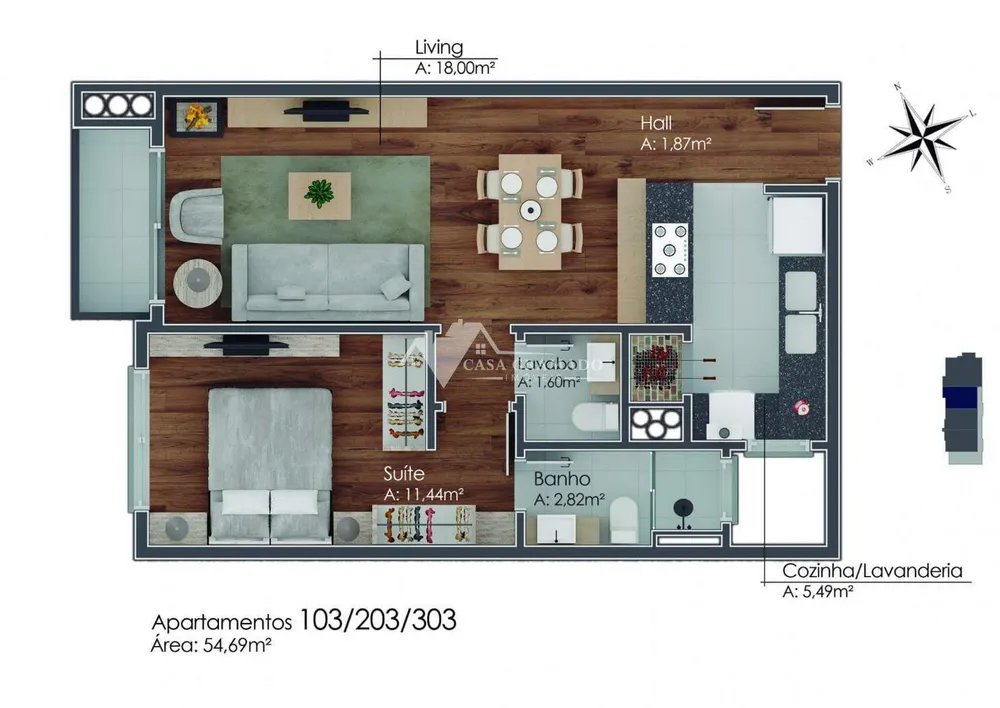 Apartamento, 1 quarto, 70 m² - Foto 16