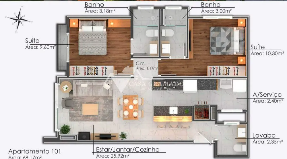 Apartamento, 2 quartos, 68 m² - Foto 20
