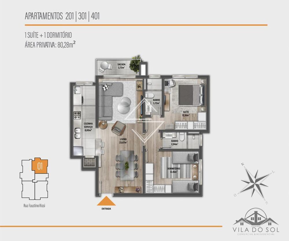 Apartamento, 2 quartos, 92 m² - Foto 1