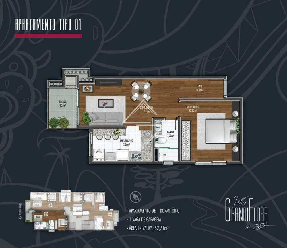 Apartamento, 1 quarto, 68 m² - Foto 10