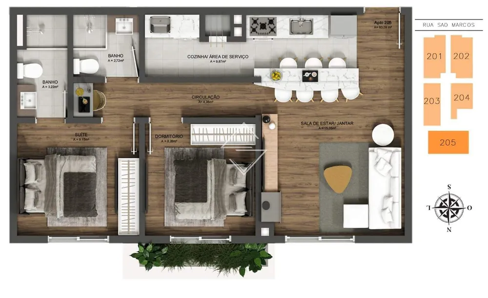 Apartamento, 2 quartos, 76 m² - Foto 13