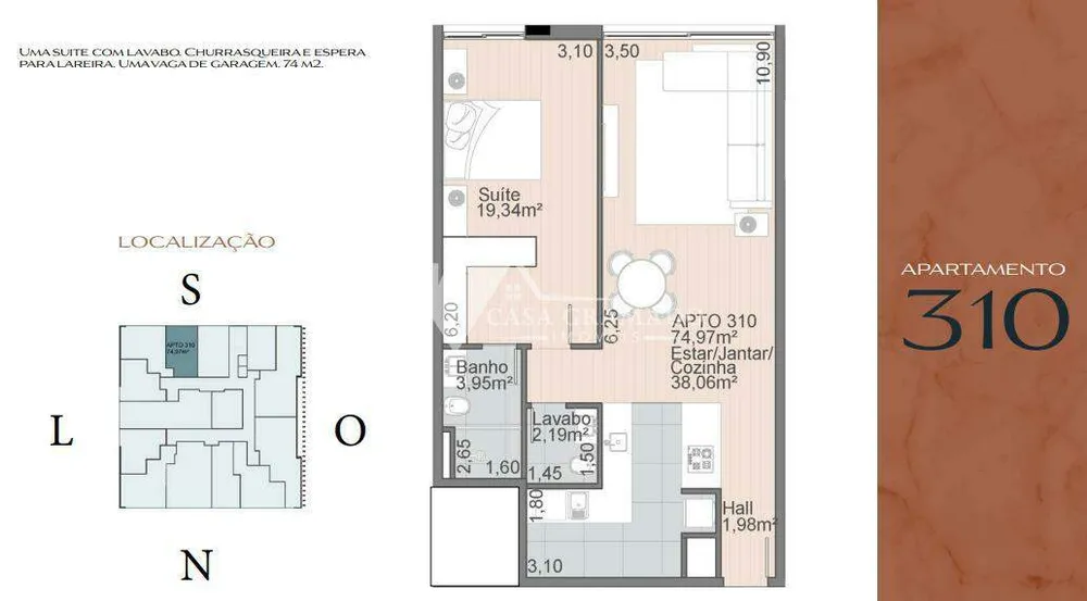Apartamento, 1 quarto, 62 m² - Foto 21