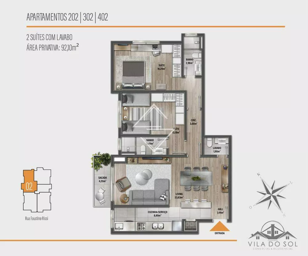 Apartamento, 2 quartos, 80 m² - Foto 3