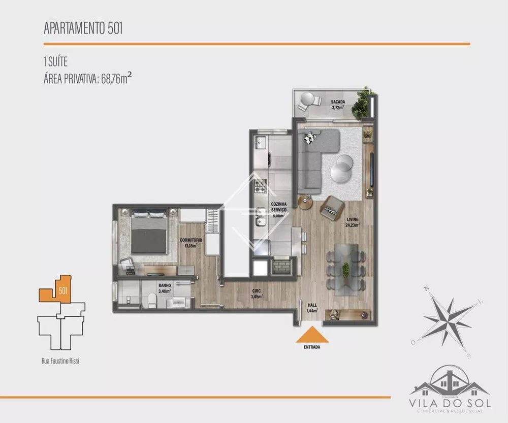 Apartamento, 2 quartos, 80 m² - Foto 1