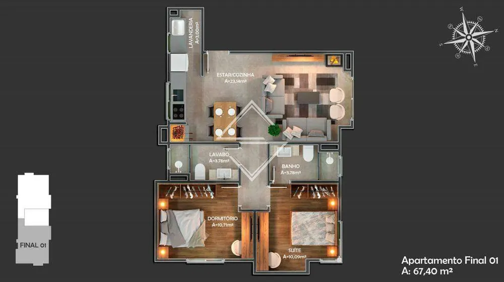 Apartamento, 2 quartos, 67 m² - Foto 30