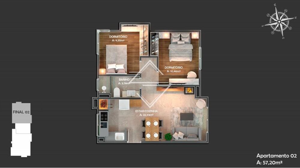 Apartamento, 2 quartos, 67 m² - Foto 7