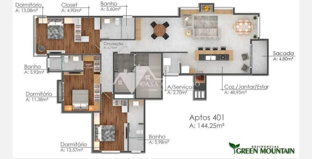 Apartamento, 3 quartos, 107 m² - Foto 18