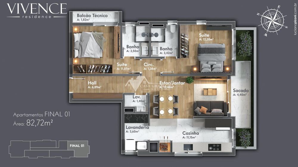 Apartamento, 1 quarto, 49 m² - Foto 10