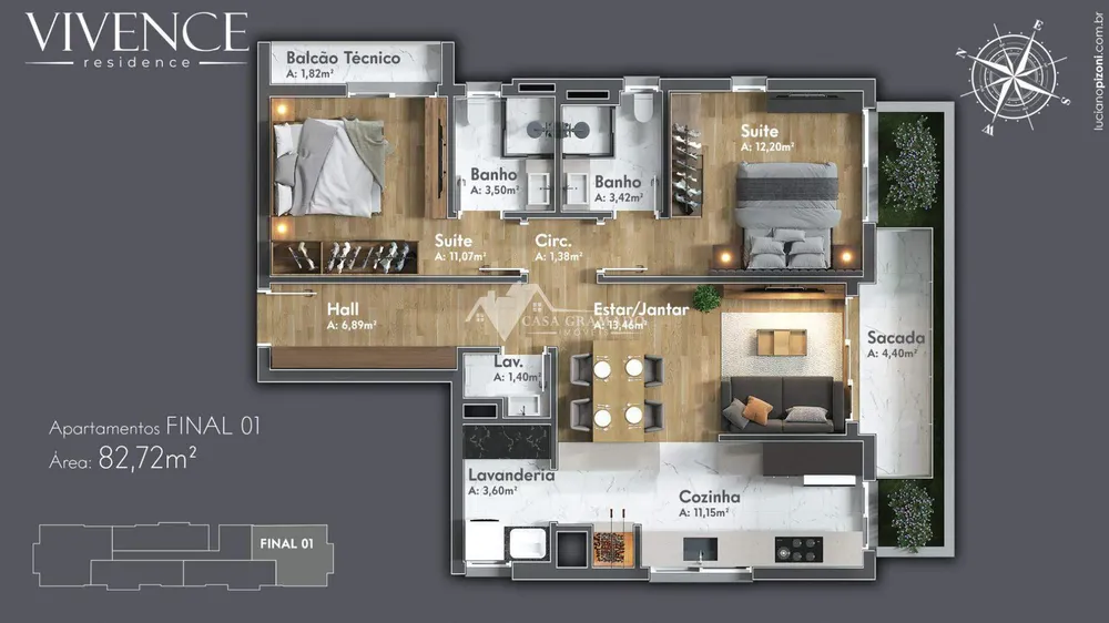 Apartamento, 1 quarto, 49 m² - Foto 34
