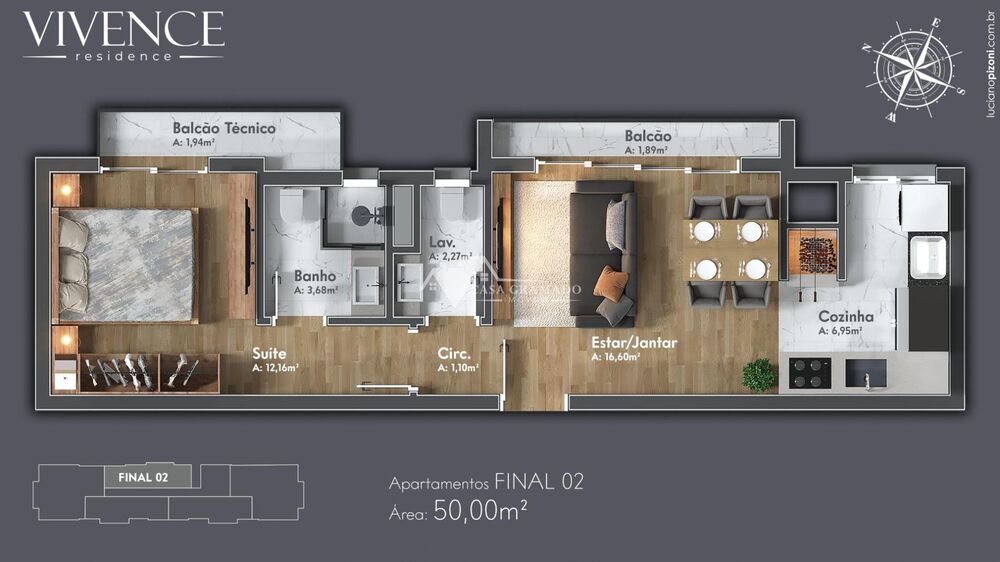 Apartamento, 1 quarto, 49 m² - Foto 4