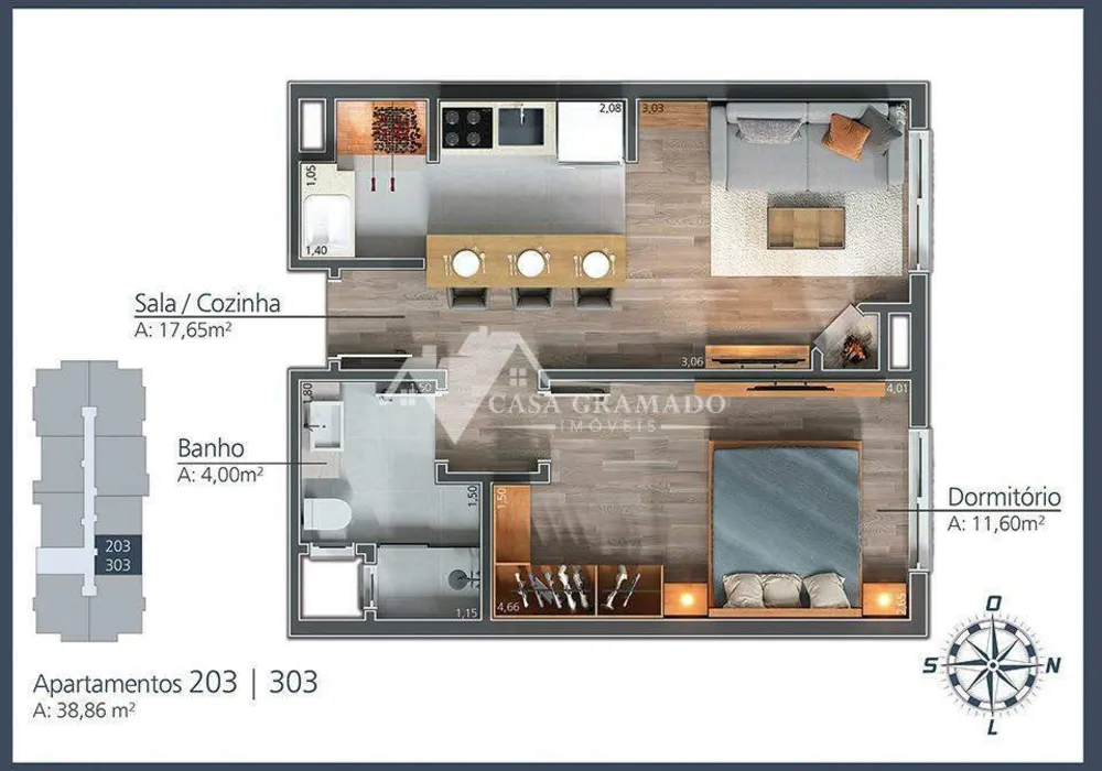 Apartamento, 1 quarto, 39 m² - Foto 18