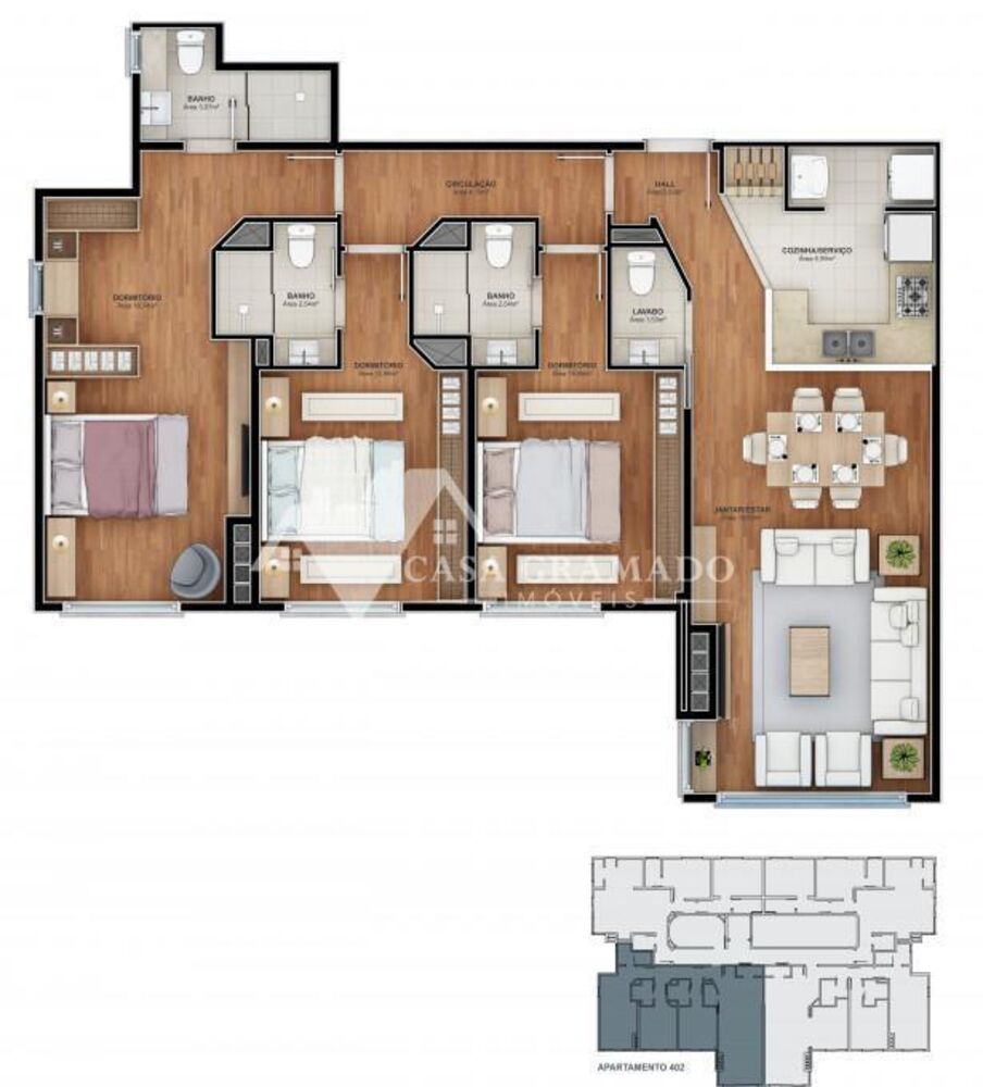 Apartamento, 2 quartos, 78 m² - Foto 3