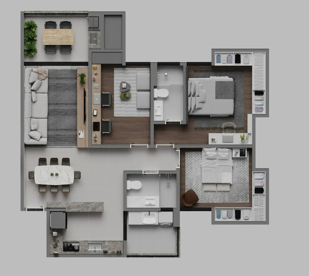 Apartamento, 3 quartos, 94 m² - Foto 2