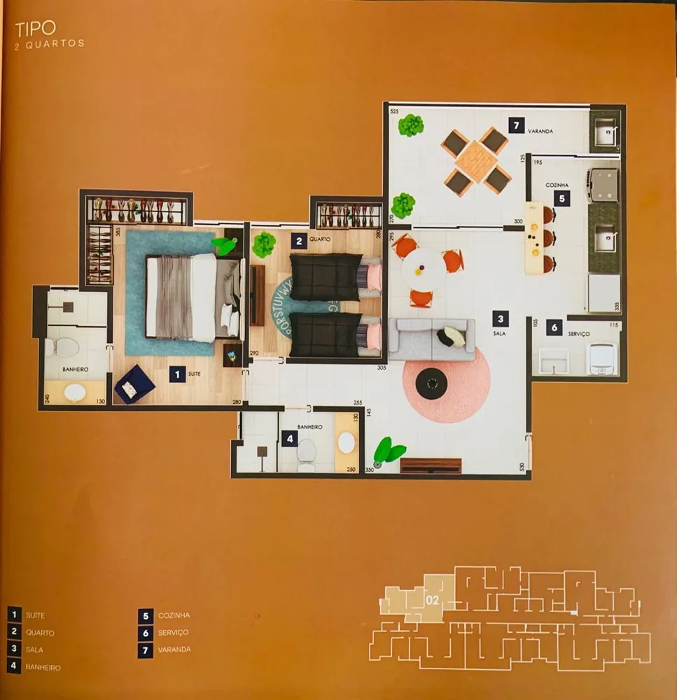 Apartamento, 2 quartos, 74 m² - Foto 2
