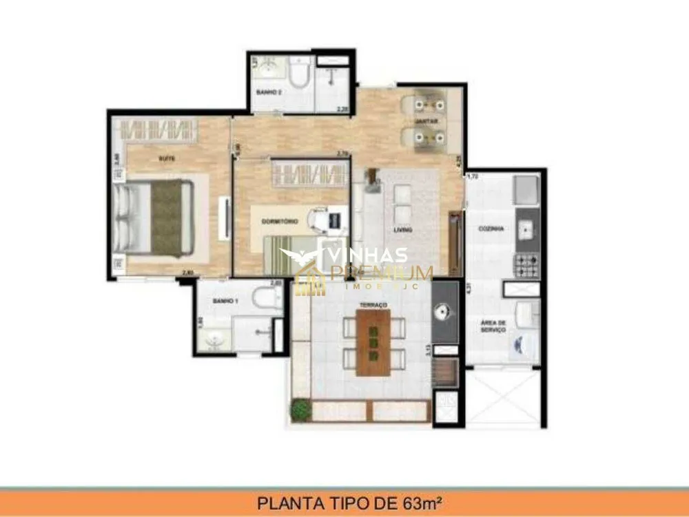 Apartamento, 2 quartos, 63 m² - Foto 13