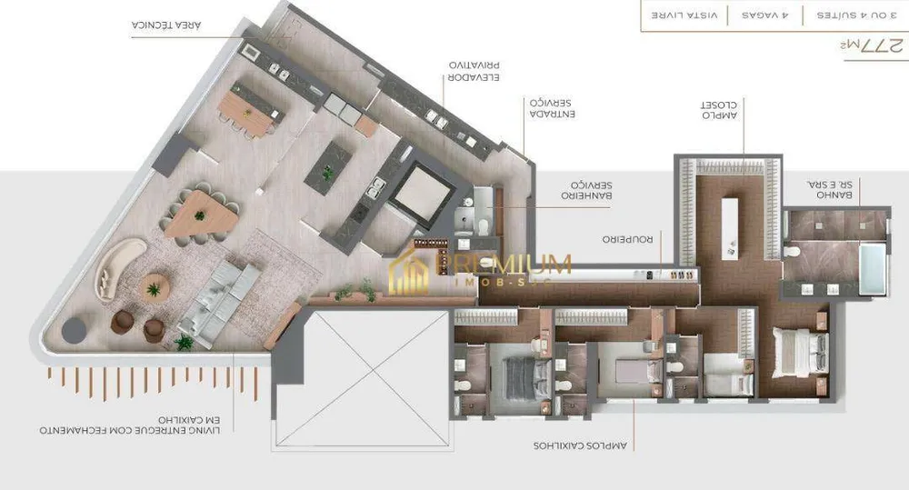 Apartamento, 4 quartos, 277 m² - Foto 8