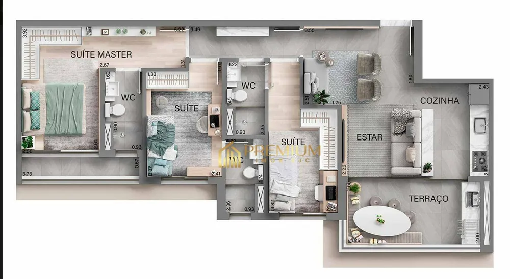 Apartamento, 3 quartos, 90 m² - Foto 2