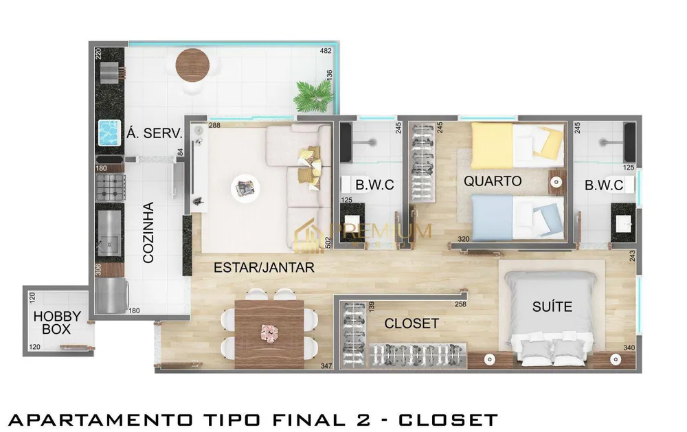 Apartamento, 2 quartos, 66 m² - Foto 4